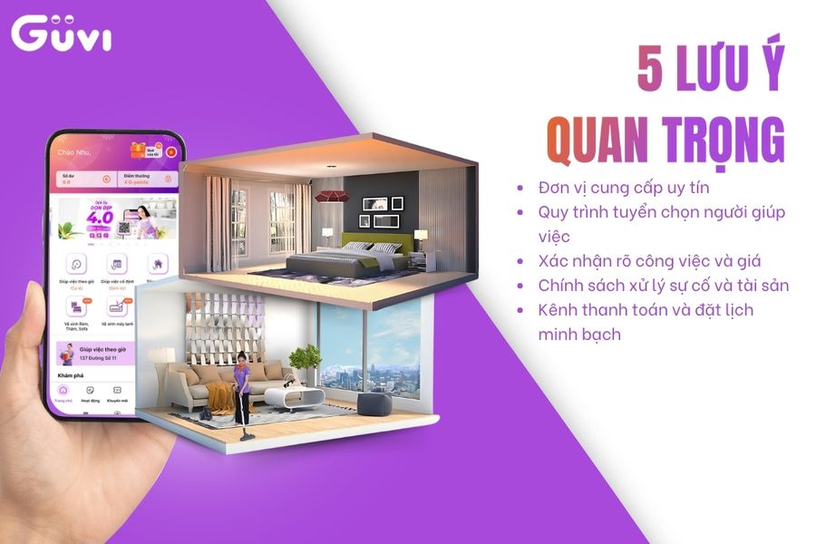 5 lưu ý quan trọng khi chọn dùng dịch vụ giúp việc