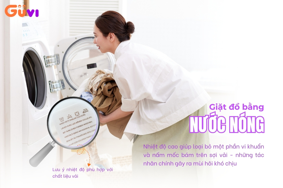 Giặt quần áo nhanh khô bằng nước nóng