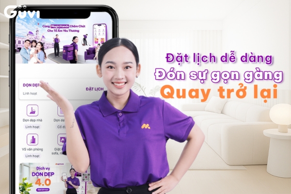 Ứng dụng cung cấp đa dạng dịch vụ vệ sinh