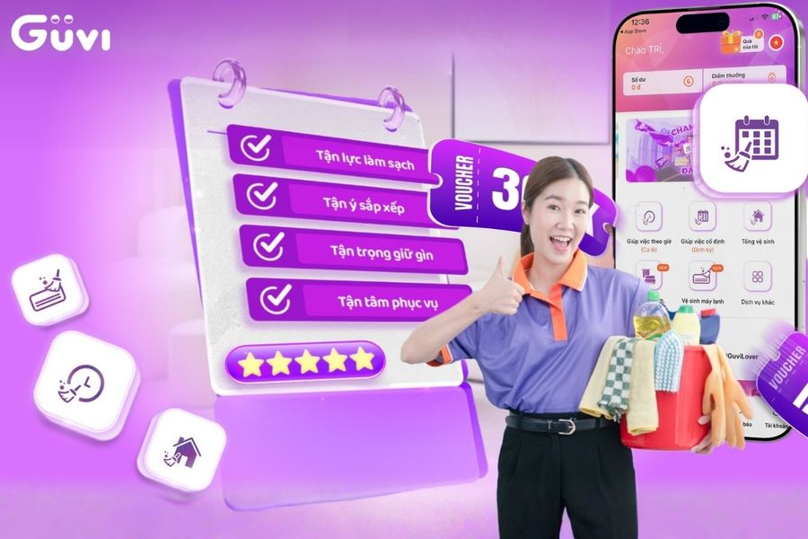 Guvi dịch vụ giúp việc theo giờ chất lượng – giá rẻ