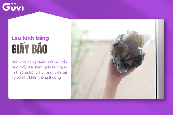 lau kính bằng giấy báo