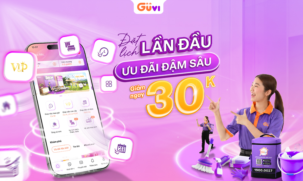 Đặt Lịch Lần Đầu - Ưu Đãi Đậm Sâu Cùng Guvi