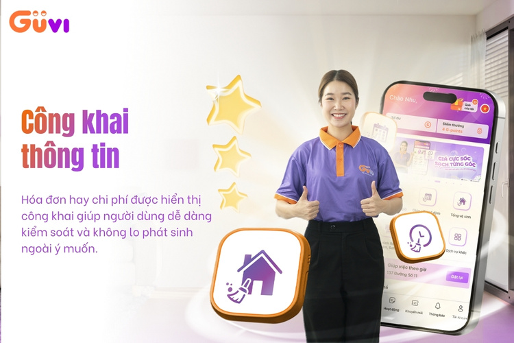 Có ứng dụng rõ ràng, đồng phục, hóa đơn công khai